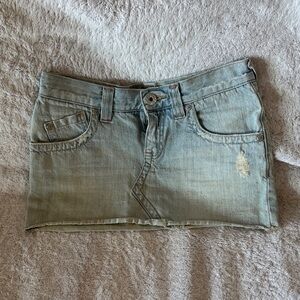 Roxy Light Blue Denim Mini Skirt